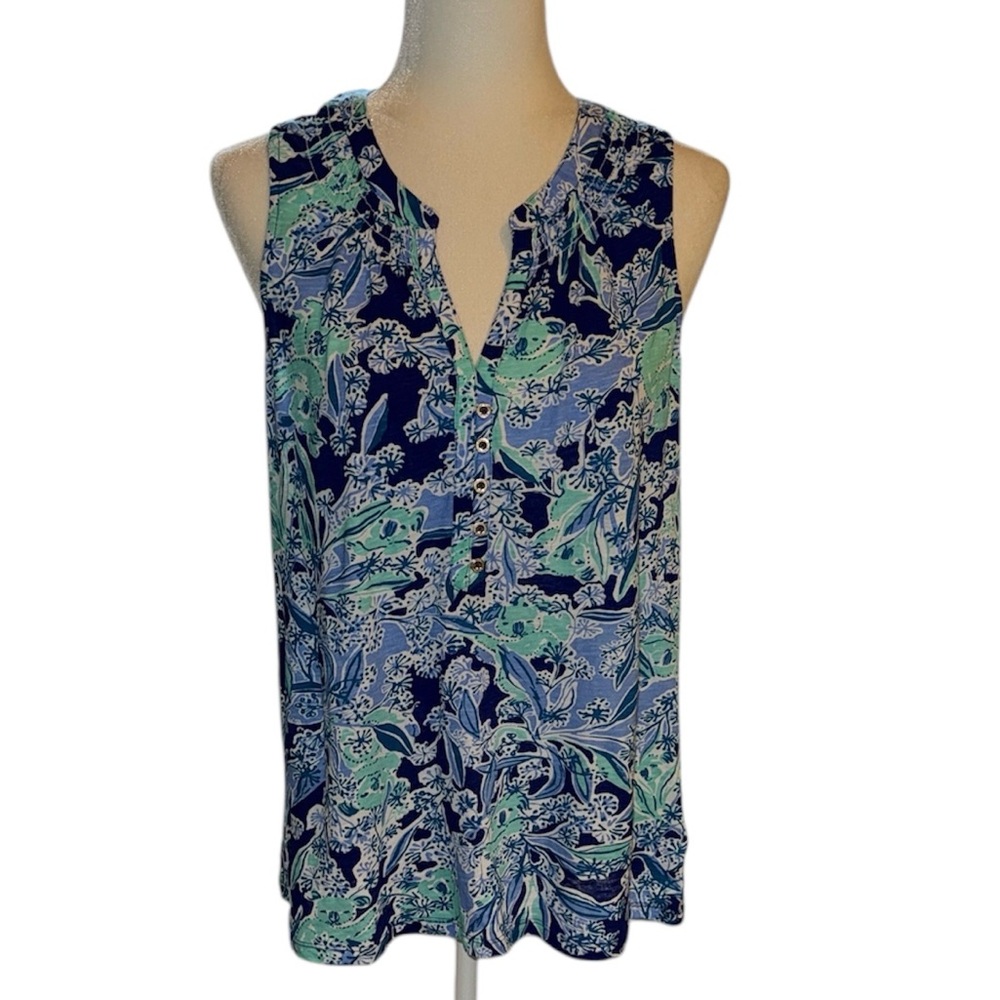 Lilly Pulitzer Essie Koalafications Sleeveless Top Tank, Size Large - Picture 3 of 11